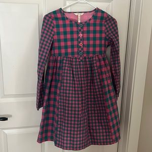 Matilda Jane Pink Plaid To See You Woven Cotton Dress, Girls size 14
